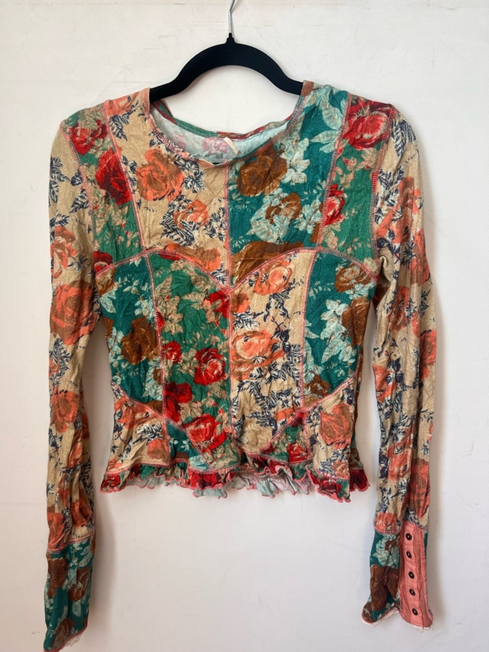 FREE PEOPLE From the heart shirt medium m top - Picture 2 of 6